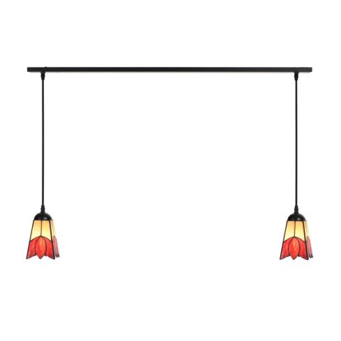 2 x Tiffany Fleur de Vanneau "Kievitsbloem" aan plafondbalk