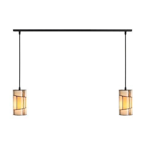 2 x Tiffany Roundabout Small met Pendant aan plafondbalk