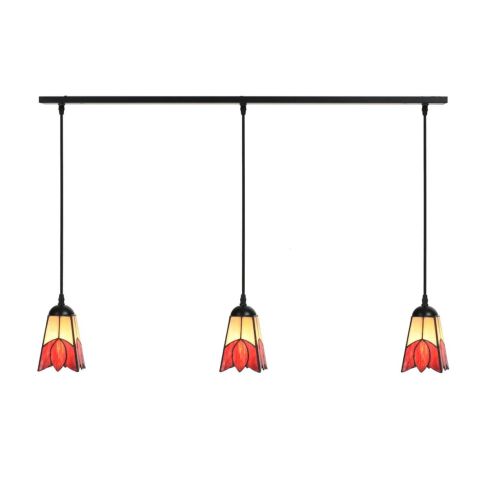 3 x Tiffany Fleur de Vanneau "Kievitsbloem" aan plafondbalk