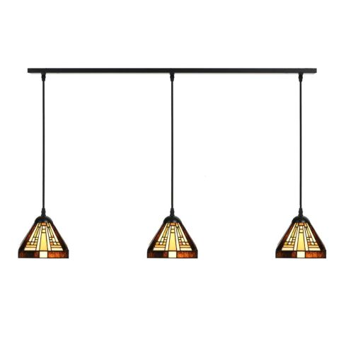 3 x Tiffany Rising Sun Small aan plafondbalk