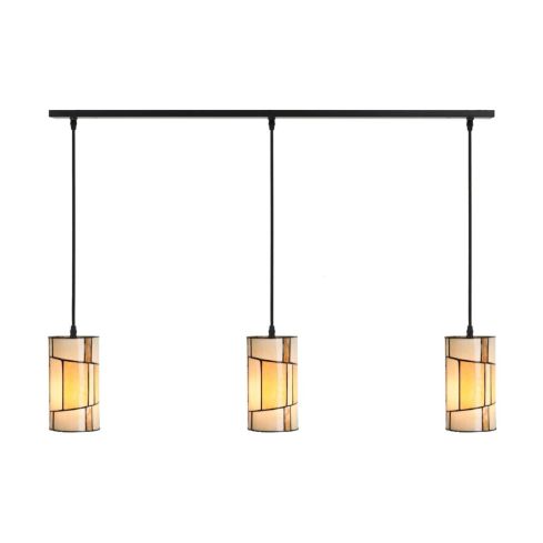 3 x Tiffany Roundabout Small met Pendant aan plafondbalk
