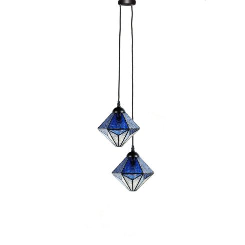 Tiffany Kroonluchter Akira Blue 2 lights
