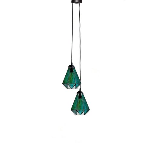Tiffany Kroonluchter Arata Green 2 lights