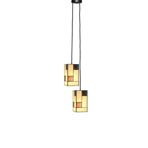 Tiffany Kroonluchter Mondriaan Small Square 2 lights
