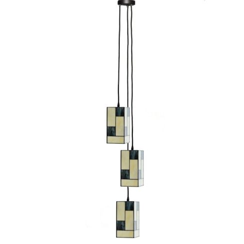Tiffany Kroonluchter Mondriaan Small Square 3 lights