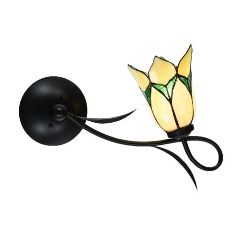 Tiffany Wandlamp/Plafonnière Lovely Flower Yellow