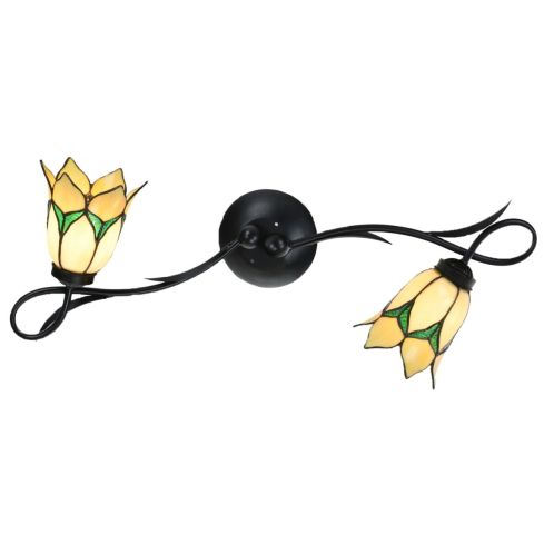 Tiffany Wandlamp/Plafonnière Lovely Flower Yellow 2 lights