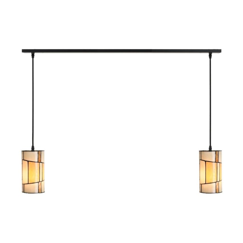 2 x Tiffany Roundabout Small met Pendant aan plafondbalk
