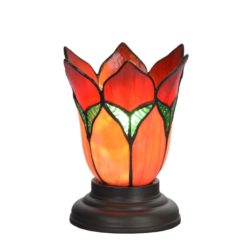 Tiffany Lage Tafellamp Lovely Flower Red