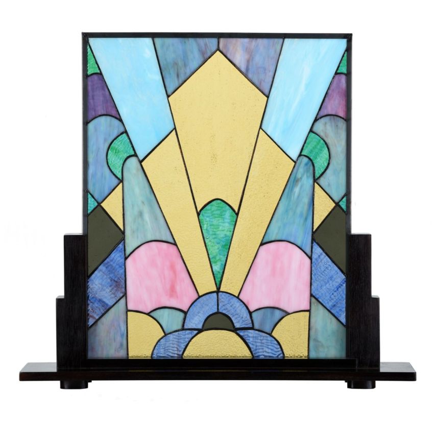 Tiffany Coloured French Art Deco Paneel