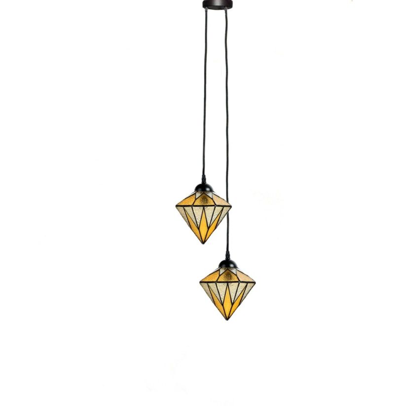Tiffany Kroonluchter Aiko Yellow 2 lights