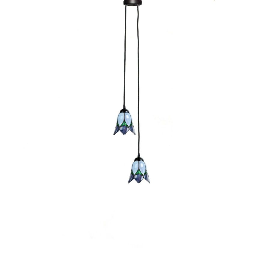 Tiffany Kroonluchter Lovely Flower Purple 2 lights