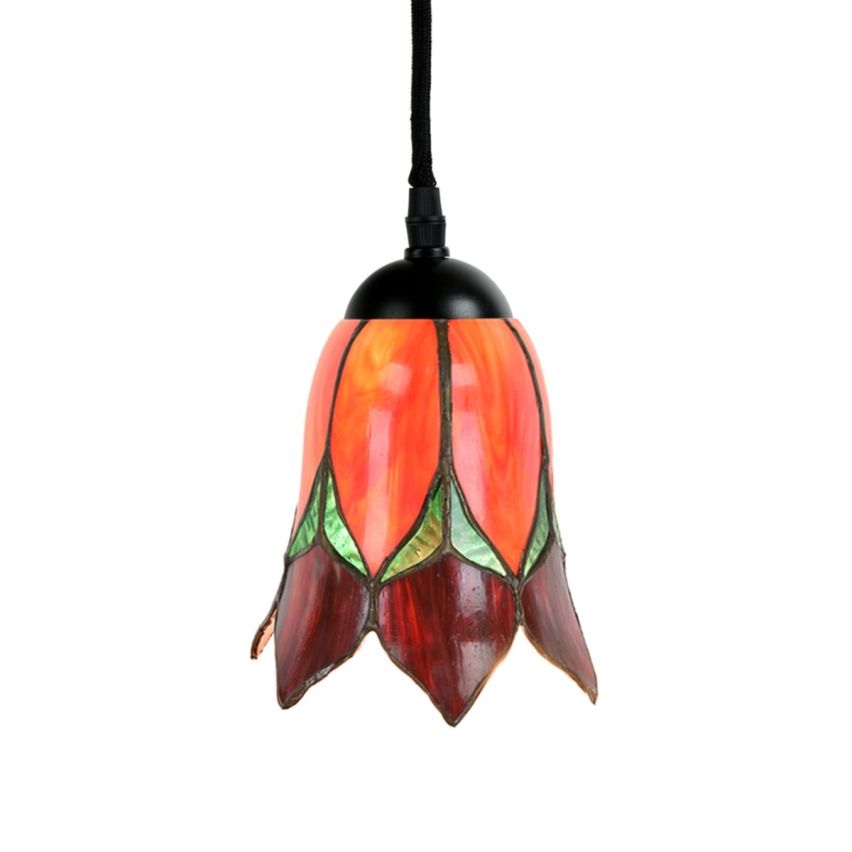 Tiffany Kroonluchter Lovely Flower Red 2 lights