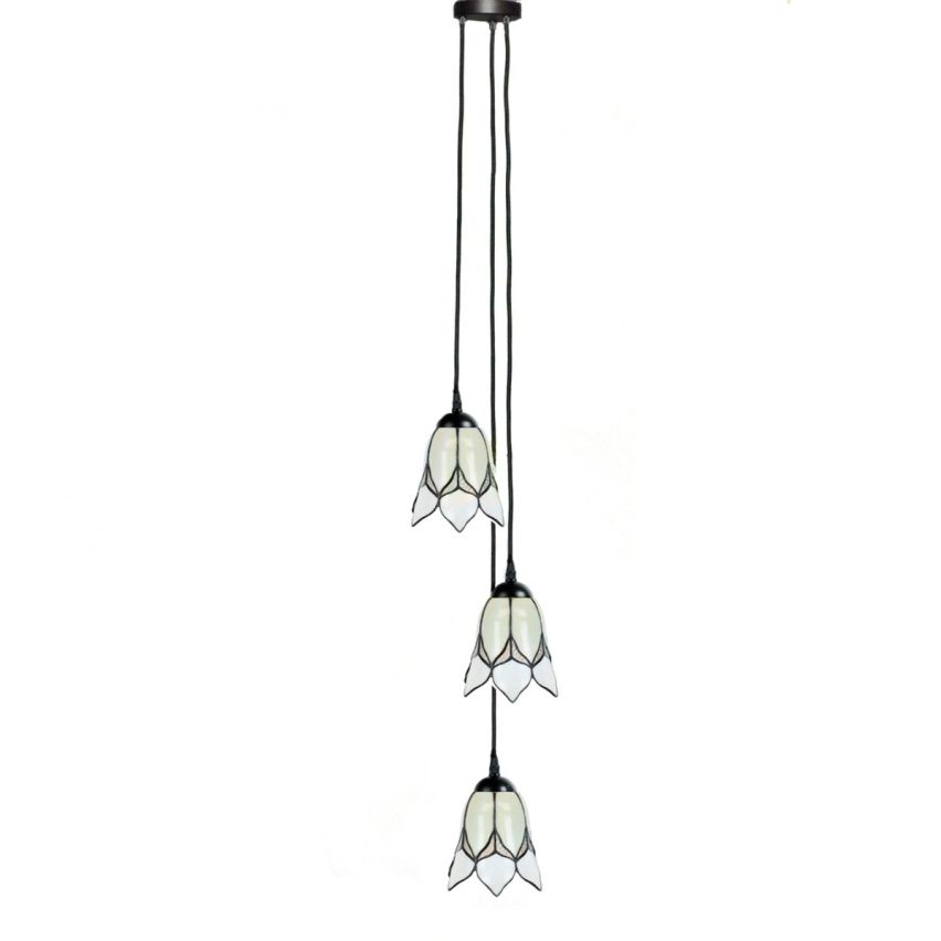 Tiffany Kroonluchter Lovely Flower Purple 3 lights