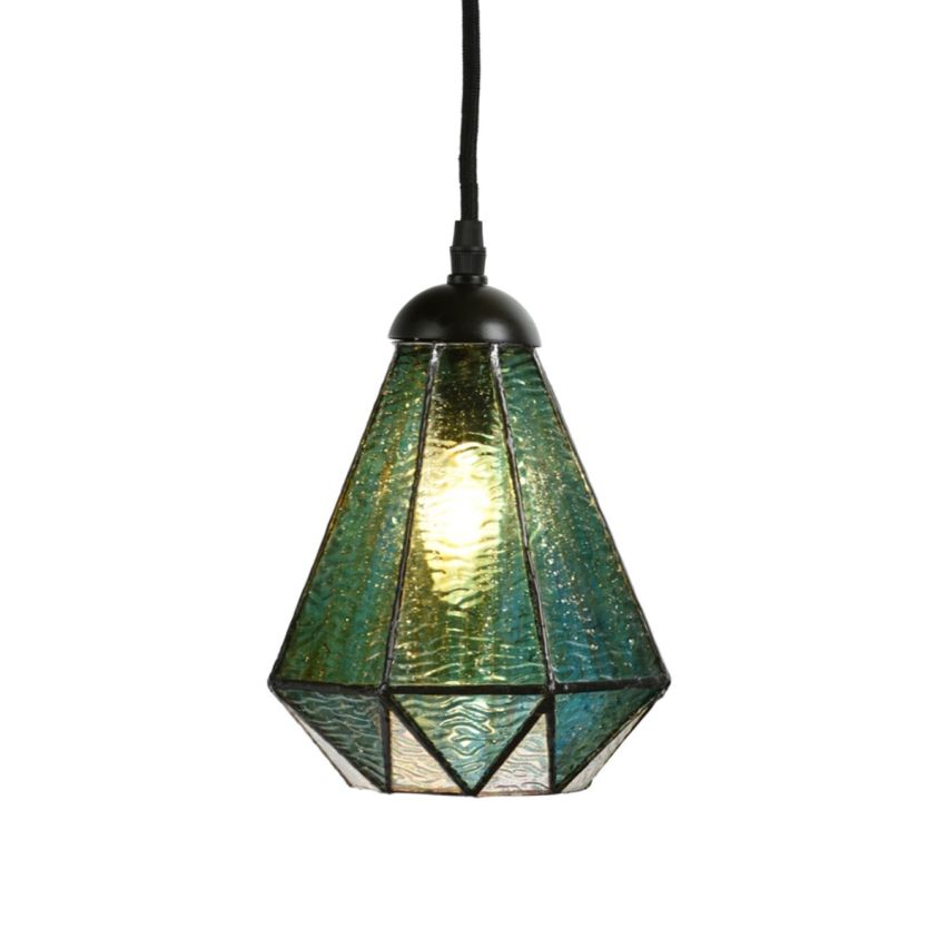 3 x Tiffany Arata Green aan plafondbalk