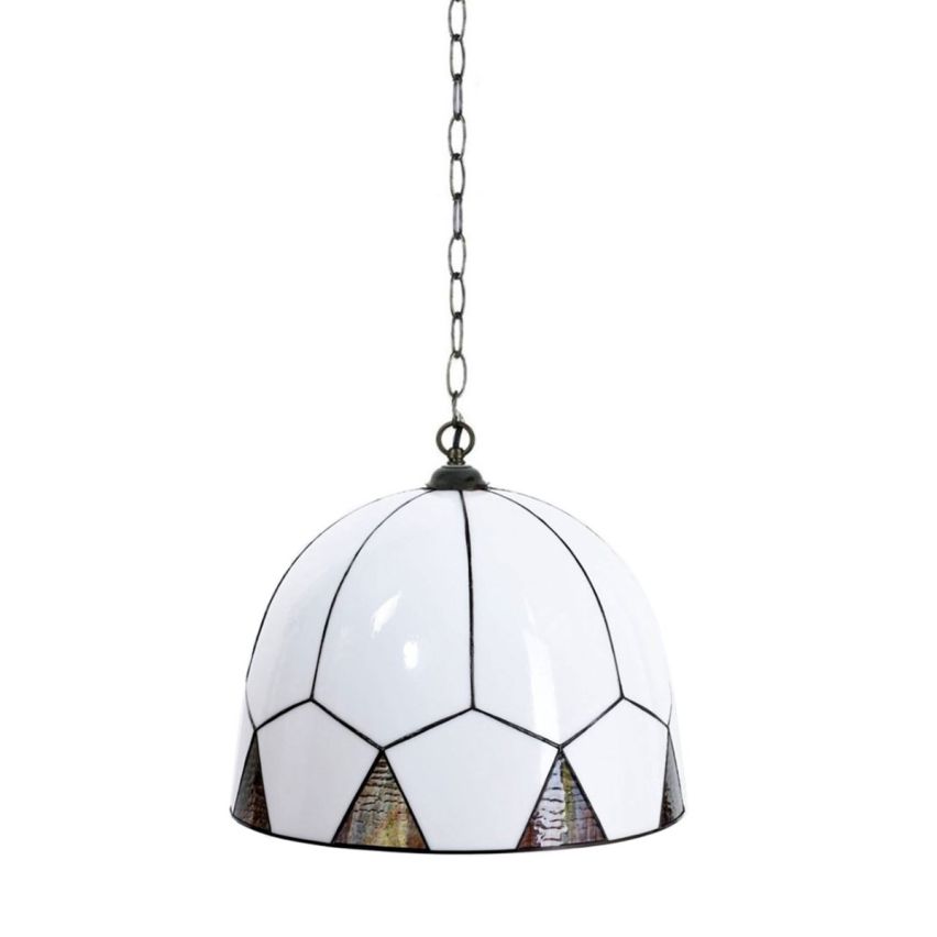 2 x Tiffany Carraway met ketting aan plafondbalk