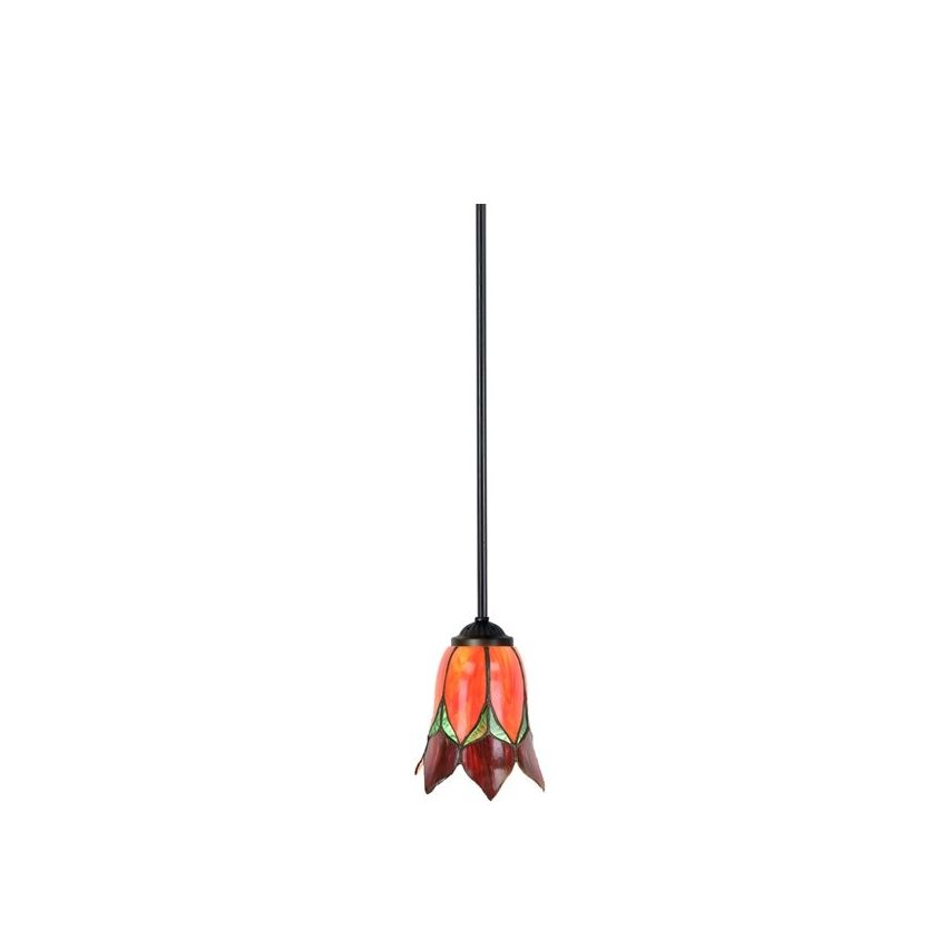 2 x Tiffany Lovely Flower Red aan plafondbalk