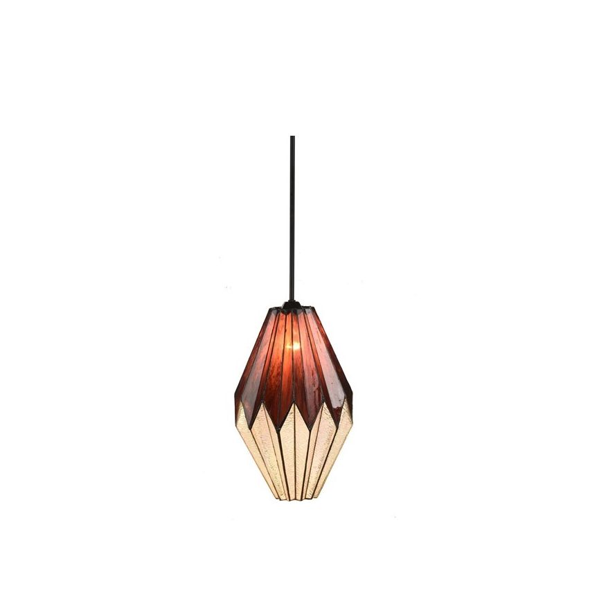 2 x Tiffany Origami met Pendant aan plafondbalk