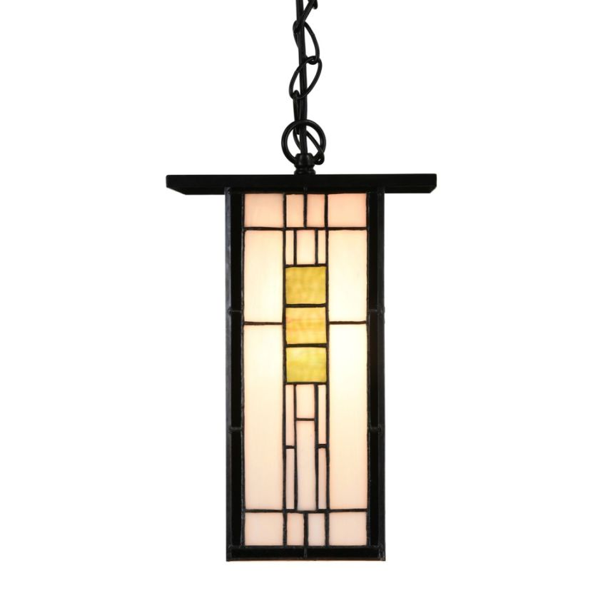 3 x Tiffany So Long Frank Lloyd Wright met ketting aan plafondbalk