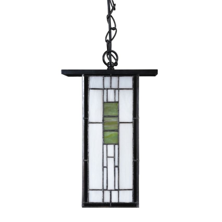 3 x Tiffany So Long Frank Lloyd Wright met ketting aan plafondbalk