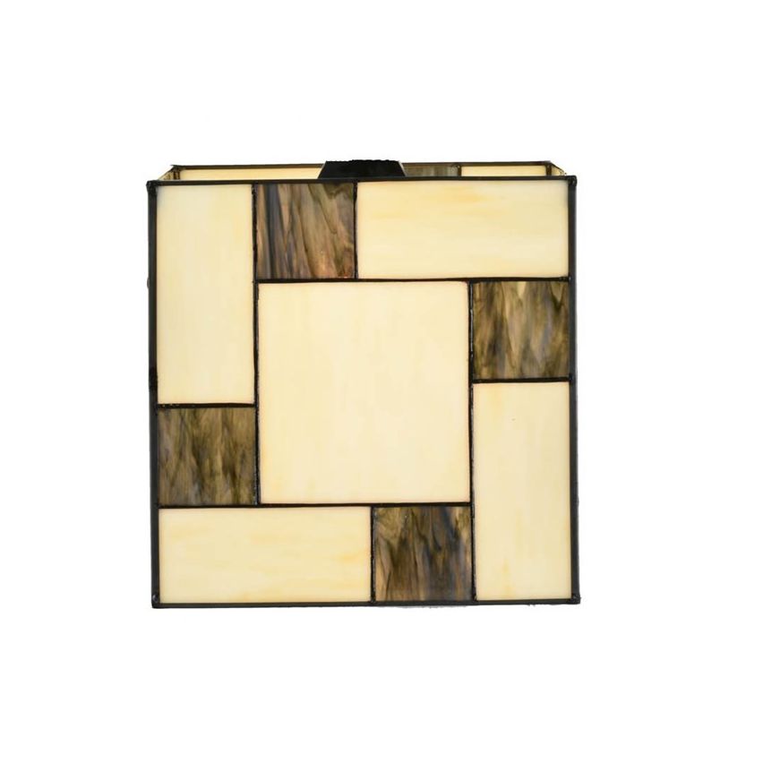 2 x Tiffany Mondriaan Kubus met Pendant aan plafondbalk