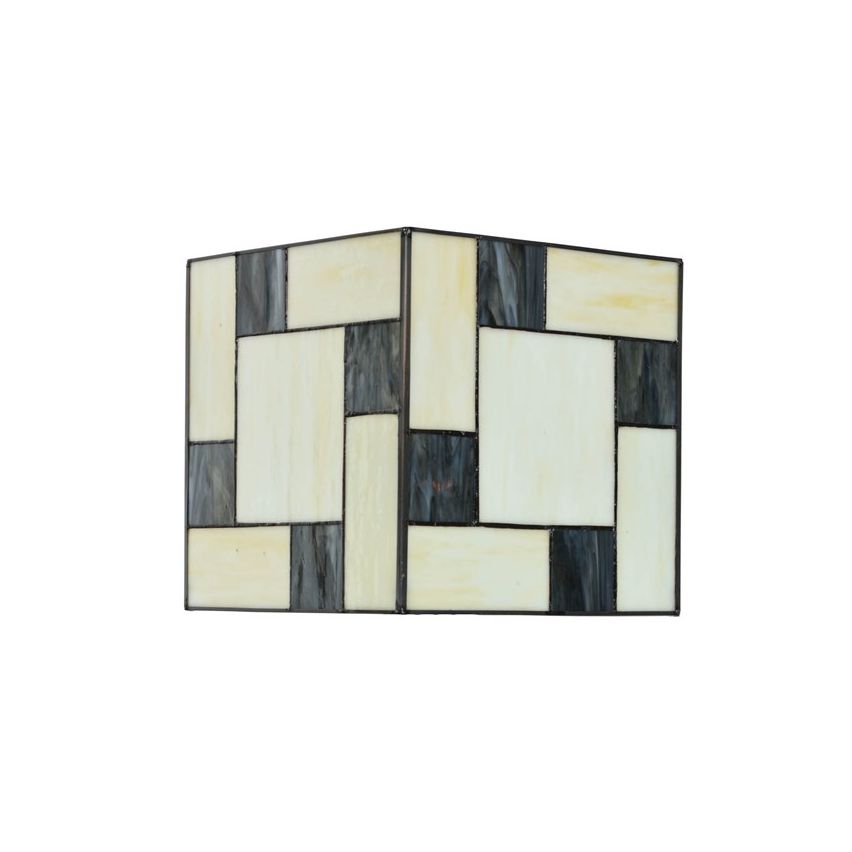 3 x Tiffany Mondriaan Kubus met Pendant aan plafondbalk