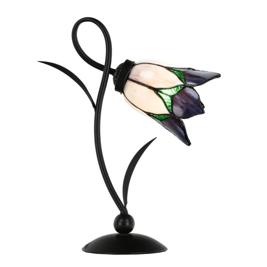 Tiffany Tafellamp Lovely Flower Purple Romantic
