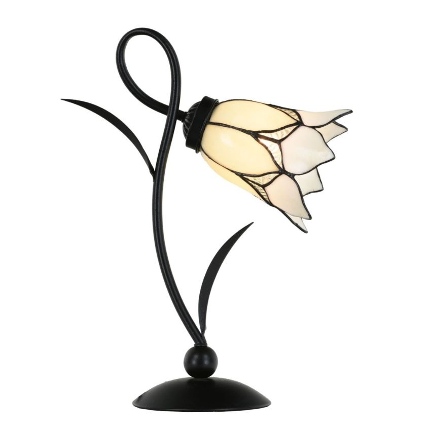 Tiffany Tafellamp Lovely Flower White Romantic