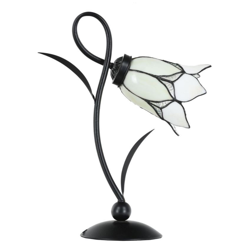 Tiffany Tafellamp Lovely Flower White Romantic