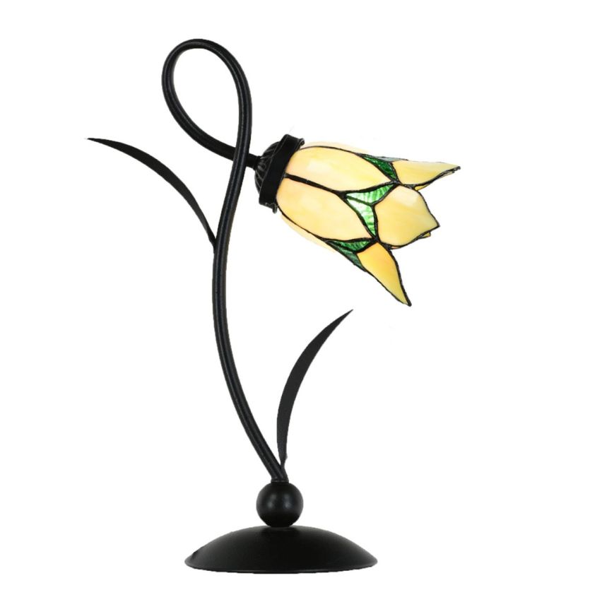 Tiffany Tafellamp Lovely Flower Yellow Romantic
