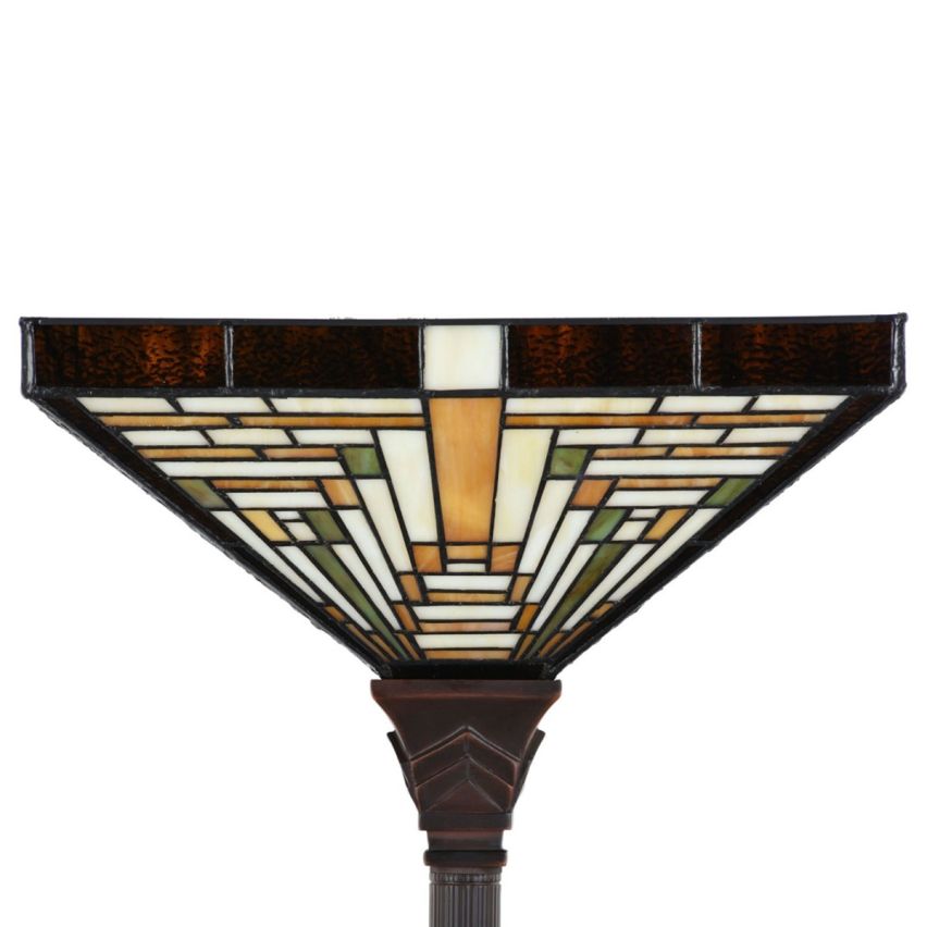 Tiffany Vloerlamp Rising Sun Uplighter
