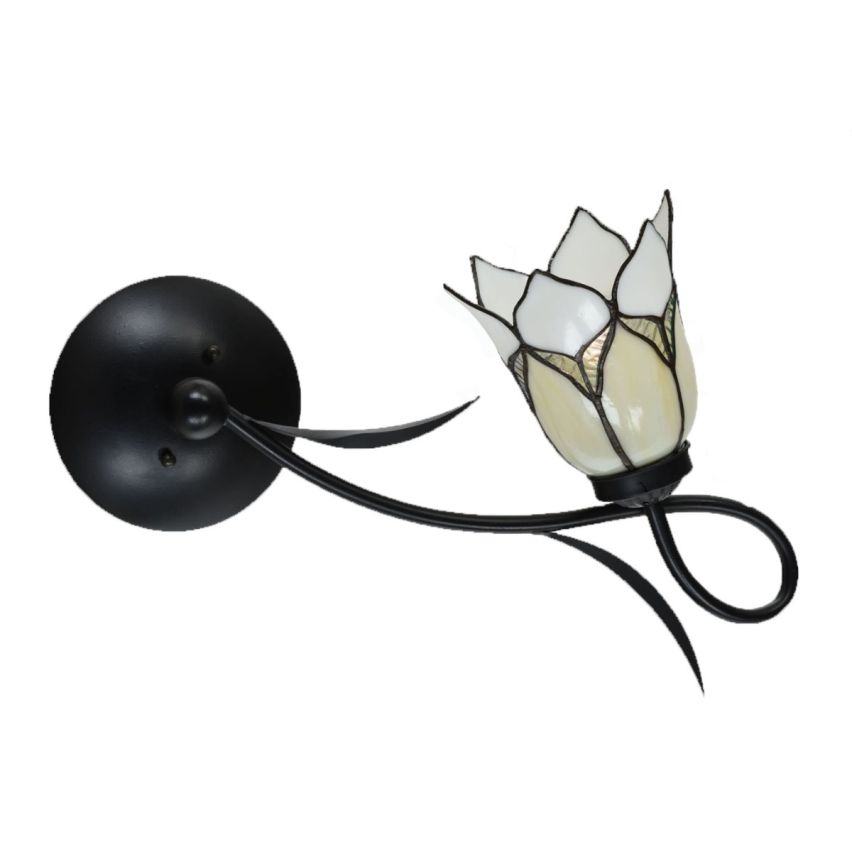 Tiffany Wandlamp/Plafonnière Lovely Flower White