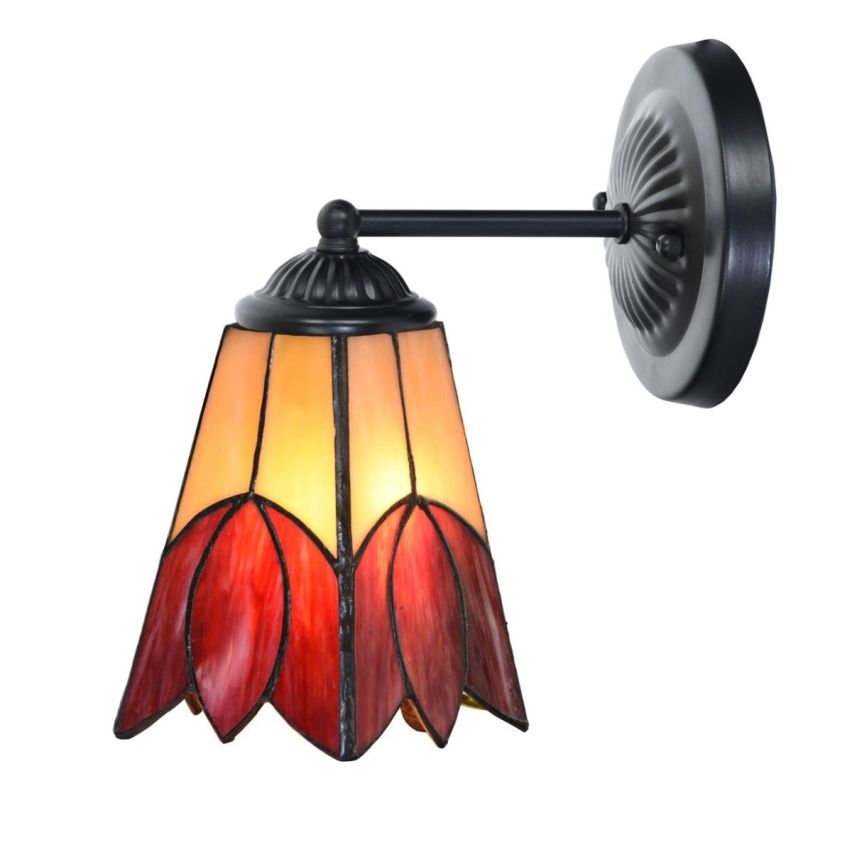 Tiffany wandlamp zwart met Fleur de Vanneau 